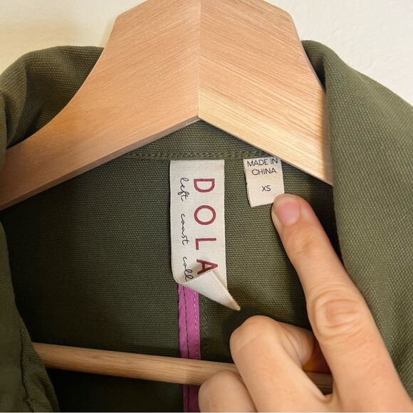 Anthropologie Dolan Embroidered Utility Jacket Olive Green Sz XS Military Boho - Picture 10 of 12